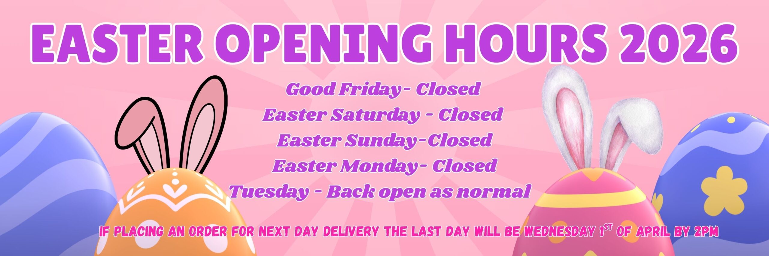 Easter Opening Hours 2026 Easter Opening Hours 2026