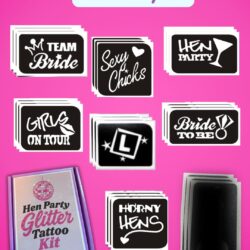 Mini Hen Party Glitter Tattoo Kit