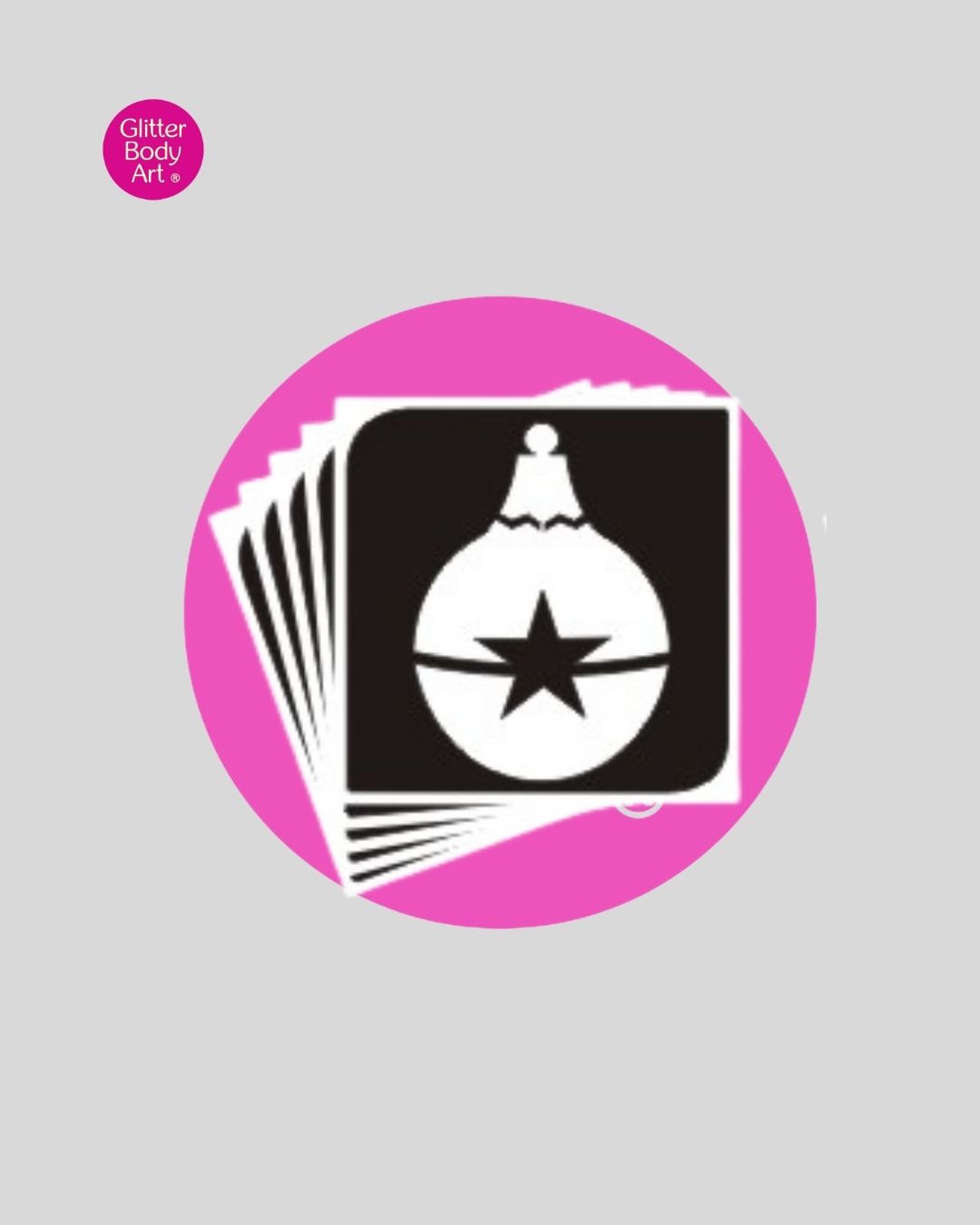 Bauble Temporary Tattoo Stencil 497(Pack of 5 or 25)
