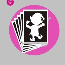 Elf Temporary Tattoo Stencil 498(Pack of 5 or 25)