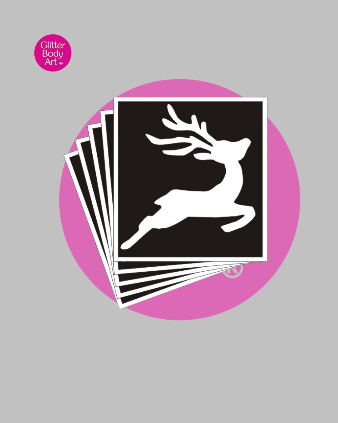 Reindeer Temporary Tattoo Stencil 420(Pack of 5 or 25)