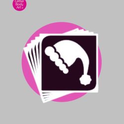 Santa Hat Temporary Tattoo Stencil 500(Pack of 5 or 25)