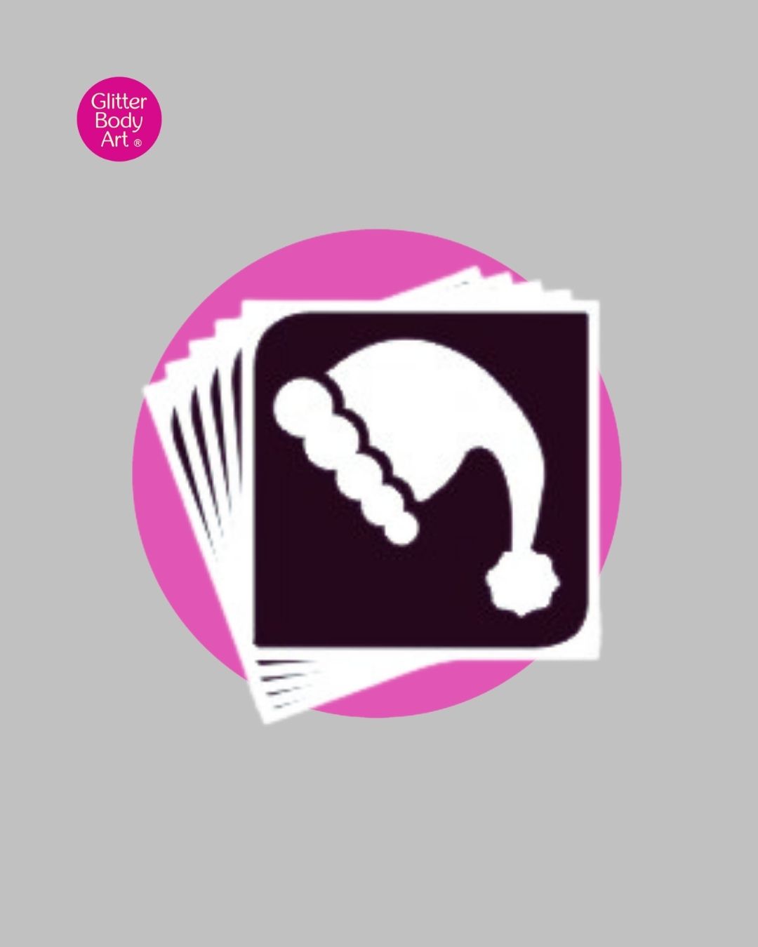 Santa Hat Temporary Tattoo Stencil 500(Pack of 5 or 25)