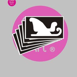 Sleigh Temporary Tattoo Stencil 499 (Pack of 5 or 25)