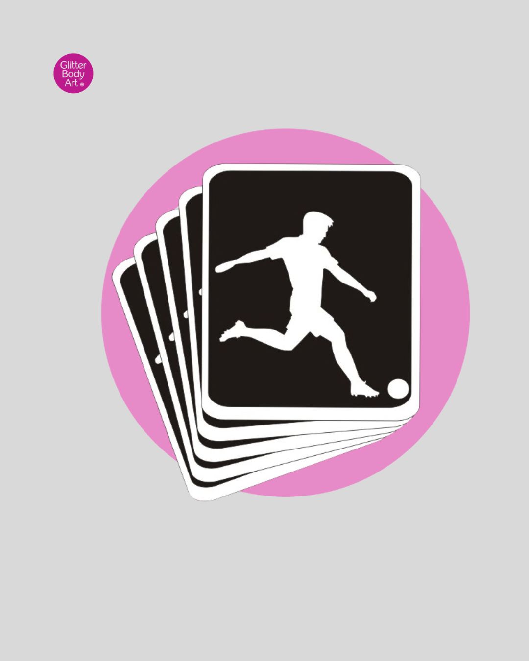 Footballer Glitter Tattoo Stencils 453 (Pack of 5 or 25)