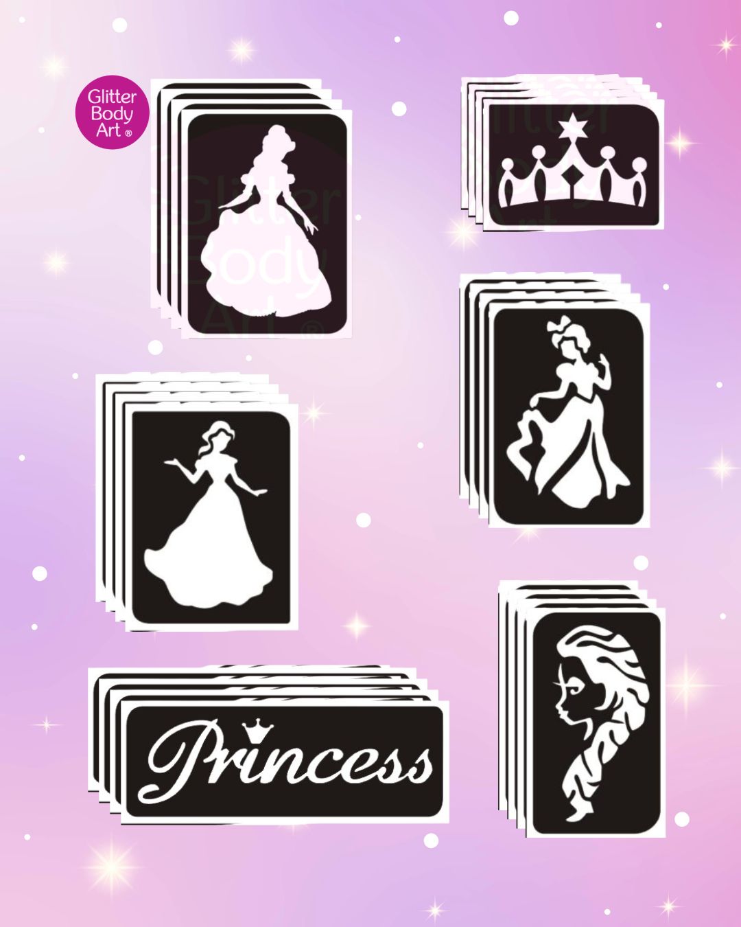Princess Glitter Tattoo Kit - Image 4