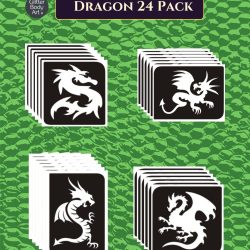 Dragon Tattoo Stencil 24 Pack