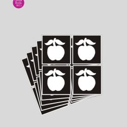Mini Apple Temporary Tattoo (Pack of 5 or 25)