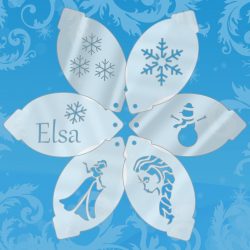 elsa facepainting set of 6 stencils