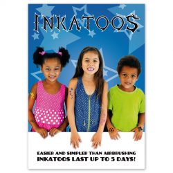 Inkatoo advertising poster, A4 size, temporary tattoo advertising poster