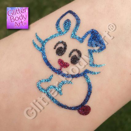 Easter bunny glitter tattoo stencil, easter temporary tattoos for kids