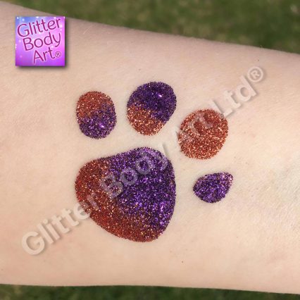 animal pawprint glitter tattoo, cat/dog pawprint temporary tattoo stencil