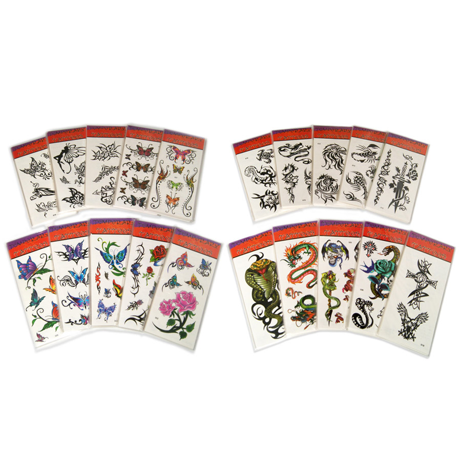 Water Transfer Temporary Tattoos 400 Sheets of Boys & Girls