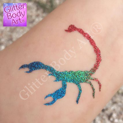 scorpion temporary tattoo for kids, scorpion king glitter tattoo